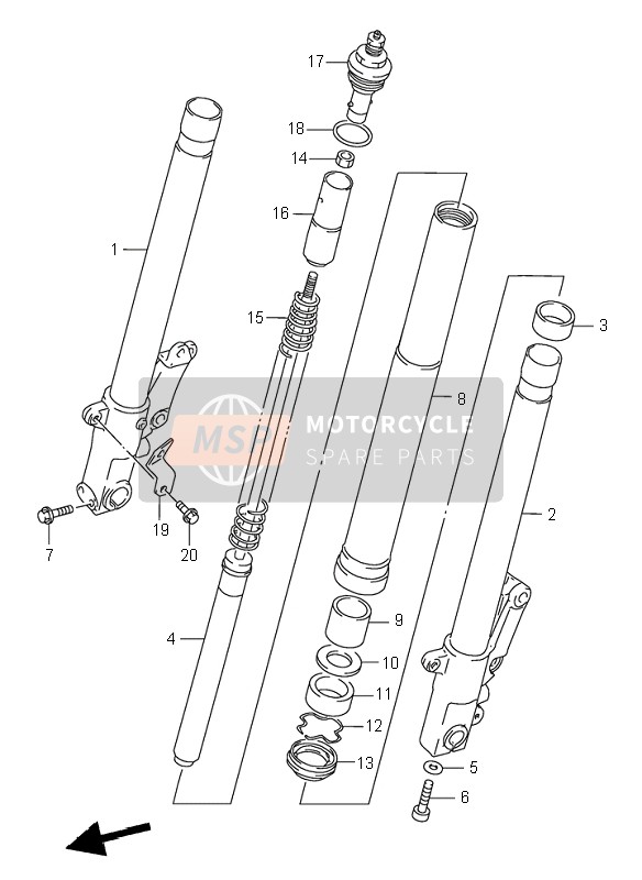 Suzuki GSX-R1100W 1998 Front Damper for a 1998 Suzuki GSX-R1100W