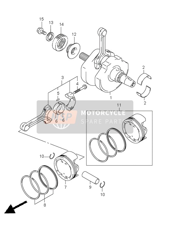 Suzuki SV650(N)(S) 2004 Crankshaft for a 2004 Suzuki SV650(N)(S)