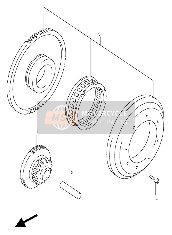 Suzuki SV650(N)(S) 2004 Starter Clutch for a 2004 Suzuki SV650(N)(S)