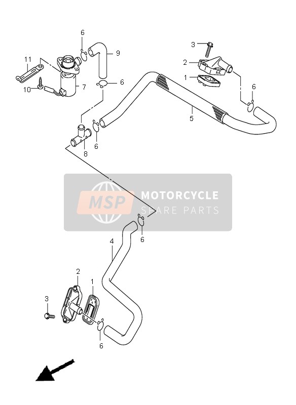 Suzuki SV650(N)(S) 2004 2e Lucht voor een 2004 Suzuki SV650(N)(S)