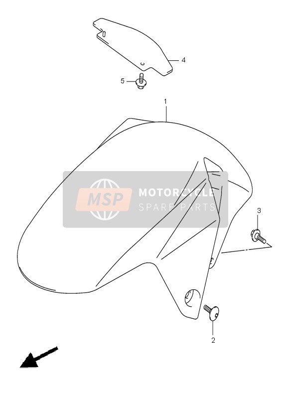 Suzuki SV650(N)(S) 2004 VORDERER KOTFLÜGEL für ein 2004 Suzuki SV650(N)(S)