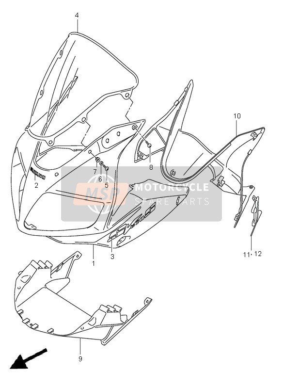 6828117G01APF, Emblem,Body Cow, Suzuki, 0