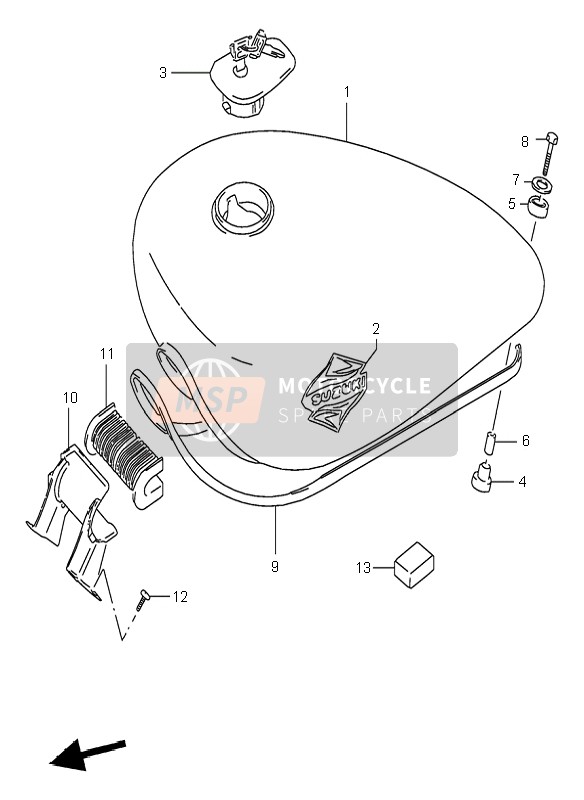 6811138A21C1J, Emblema Per Moto Marrone, Suzuki, 0