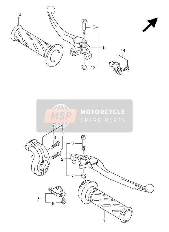 Suzuki SV1000(N)(S) 2004 HANDHEBEL (SV1000S-S1-S2) für ein 2004 Suzuki SV1000(N)(S)