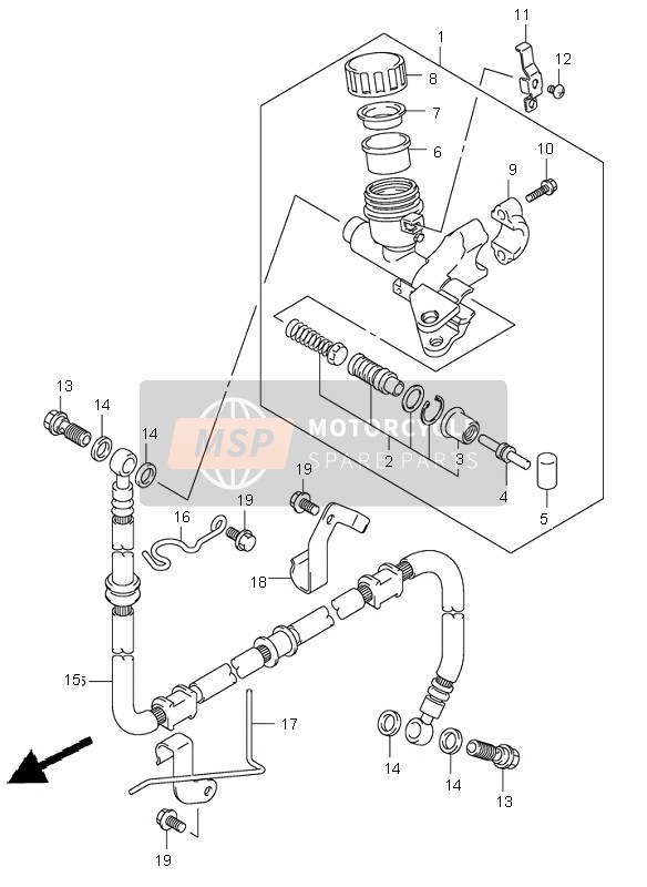 Suzuki SV1000(N)(S) 2004 Maître-cylindre d'embrayage (SV1000S-S1-S2) pour un 2004 Suzuki SV1000(N)(S)