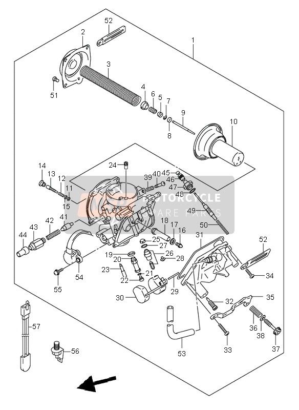 Suzuki VL125 INTRUDER 2004 Carburettor for a 2004 Suzuki VL125 INTRUDER