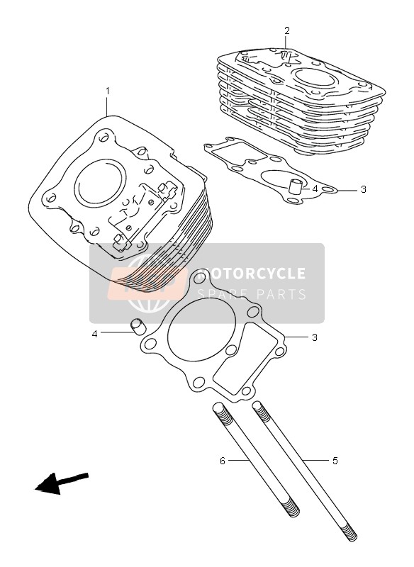 Suzuki VL250 INTRUDER 2004 Cylinder for a 2004 Suzuki VL250 INTRUDER