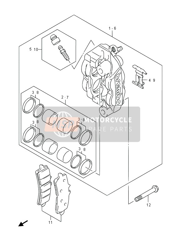 Pinza anteriore (GSX-R1000ZUF)