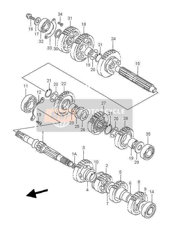 Suzuki VL1500 INTRUDER LC 2004 Transmission for a 2004 Suzuki VL1500 INTRUDER LC