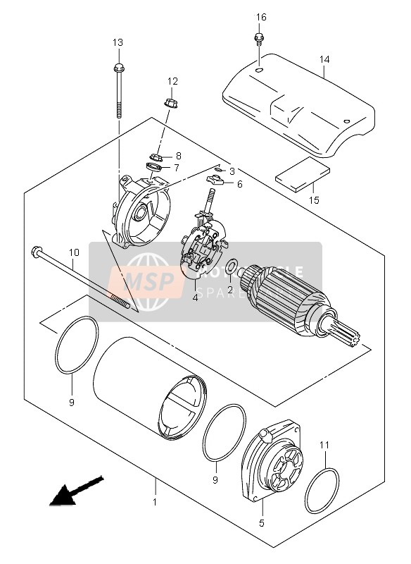 Suzuki VS800 INTRUDER 2004 Startend Motor voor een 2004 Suzuki VS800 INTRUDER