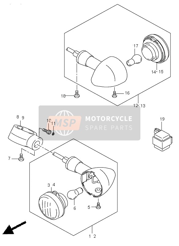 3560338AA0, Clignotant VS800 K5, Suzuki, 0