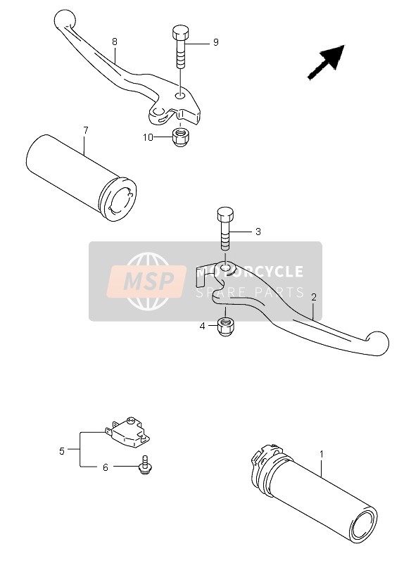 Suzuki VS800 INTRUDER 2004 Handle Lever for a 2004 Suzuki VS800 INTRUDER