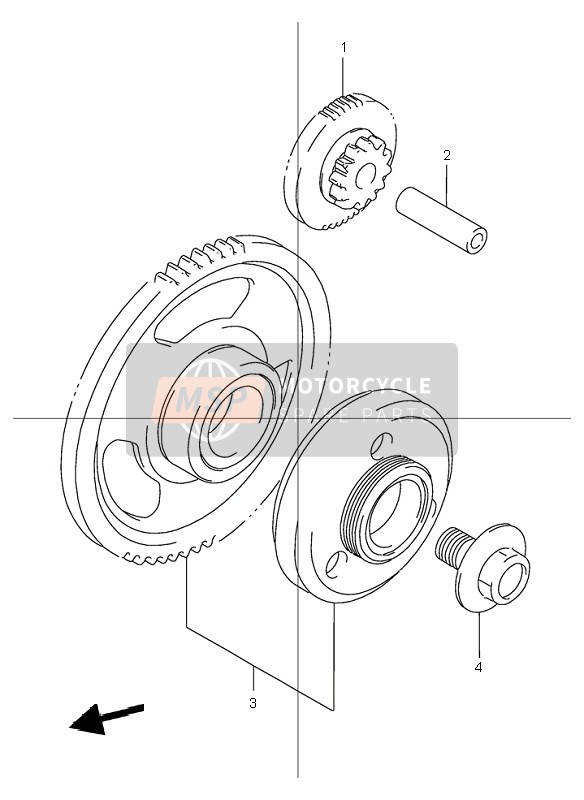 Suzuki GSX1200 INAZUMA 1999 Starter Clutch for a 1999 Suzuki GSX1200 INAZUMA