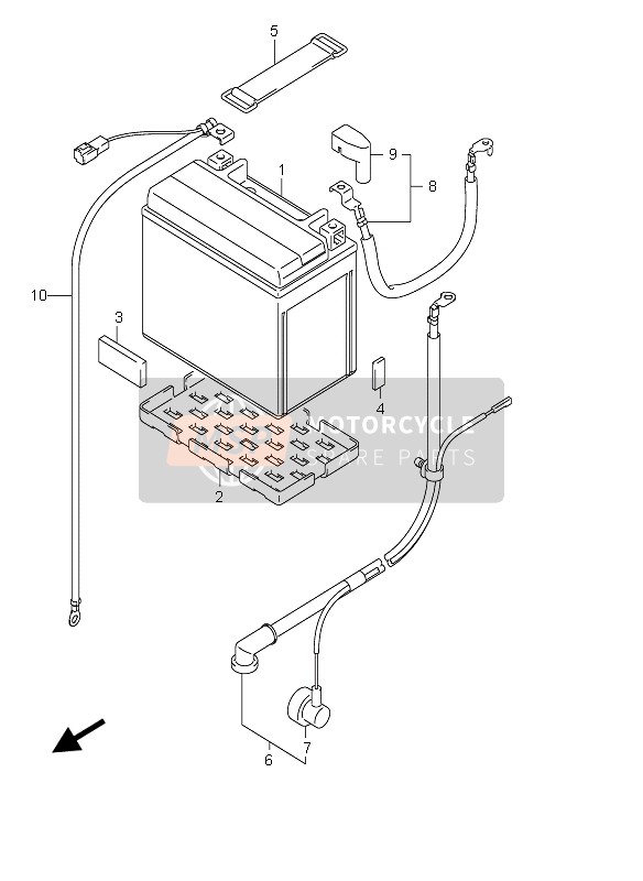 Suzuki DL650 V-STROM 2005 Battery for a 2005 Suzuki DL650 V-STROM