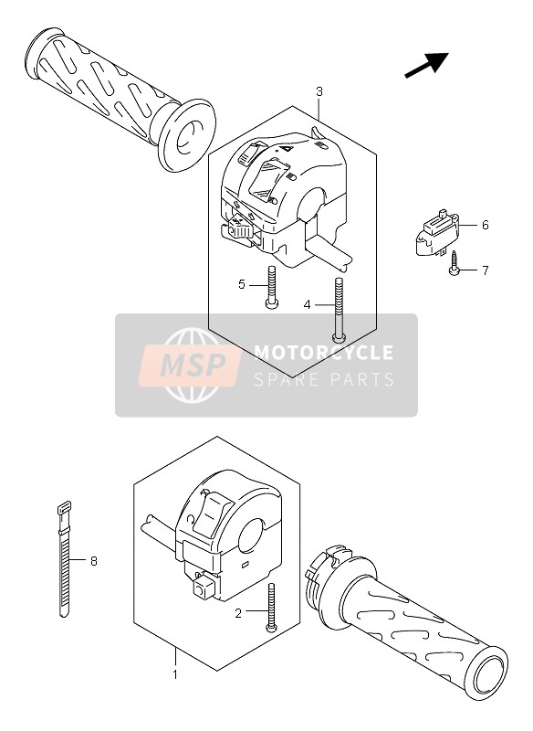 Suzuki DL650 V-STROM 2005 Handle Switch for a 2005 Suzuki DL650 V-STROM