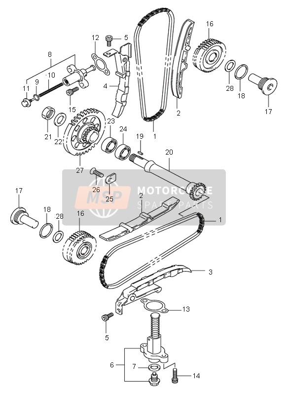 Suzuki DL1000 V-STROM 2005 Cam Chain for a 2005 Suzuki DL1000 V-STROM