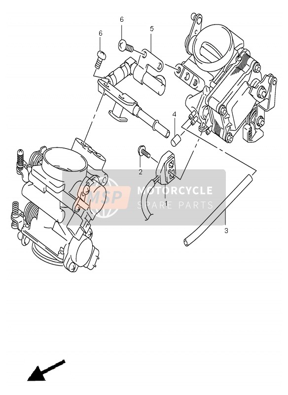 Suzuki DL1000 V-STROM 2005 Fuel Delivery Pipe for a 2005 Suzuki DL1000 V-STROM