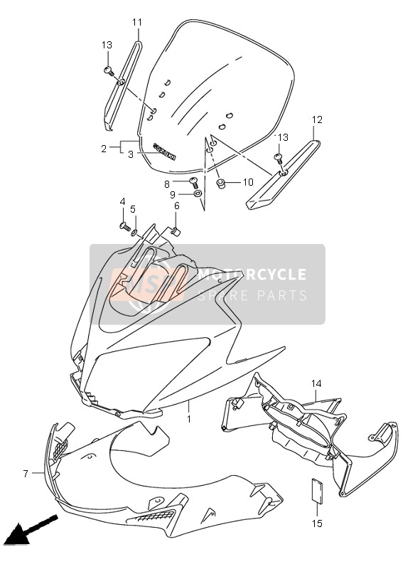 Suzuki DL1000 V-STROM 2005 Cowling Body for a 2005 Suzuki DL1000 V-STROM