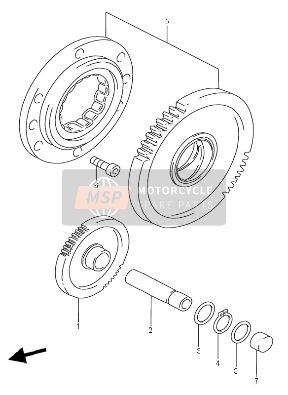 Suzuki RF900R 1998 Starter Clutch for a 1998 Suzuki RF900R