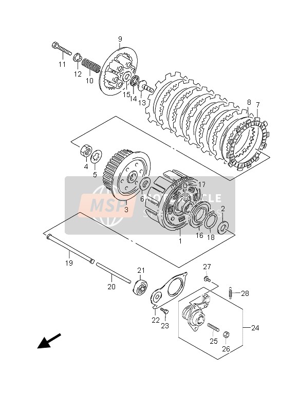 Suzuki GS500(E)(F) 2005 Embrayage pour un 2005 Suzuki GS500(E)(F)