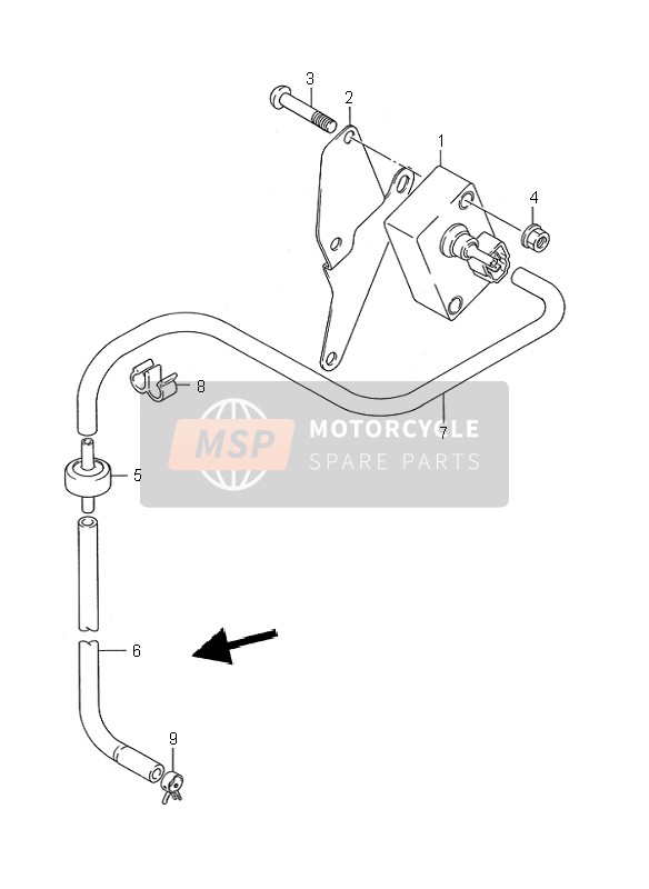 Suzuki VS1400 INTRUDER 1995 Sensor de impulso para un 1995 Suzuki VS1400 INTRUDER