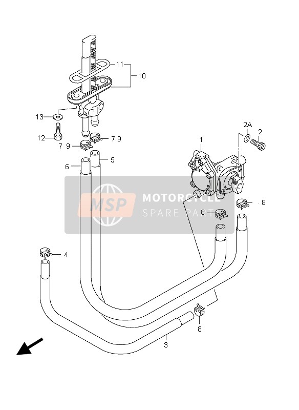 Suzuki GS500(E)(F) 2005 Brandstofkraan voor een 2005 Suzuki GS500(E)(F)