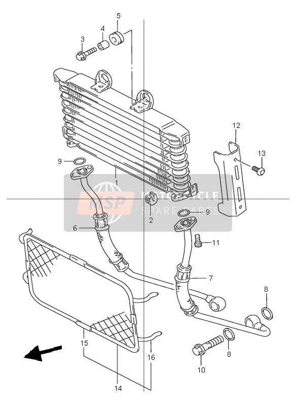 Suzuki GSX1200 INAZUMA 1999 Oil Cooler for a 1999 Suzuki GSX1200 INAZUMA