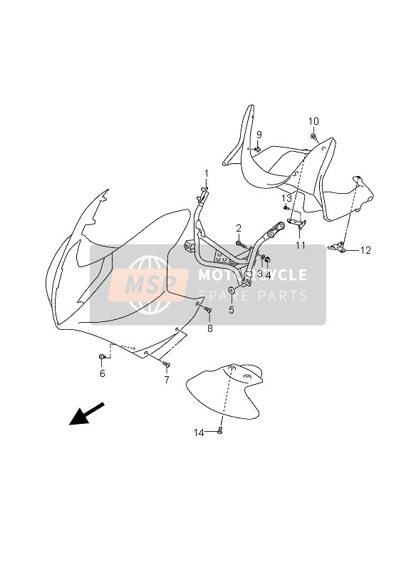 Suzuki GS500(E)(F) 2005 Corpo CWL. Parti di installazione (GS500F-FU) per un 2005 Suzuki GS500(E)(F)