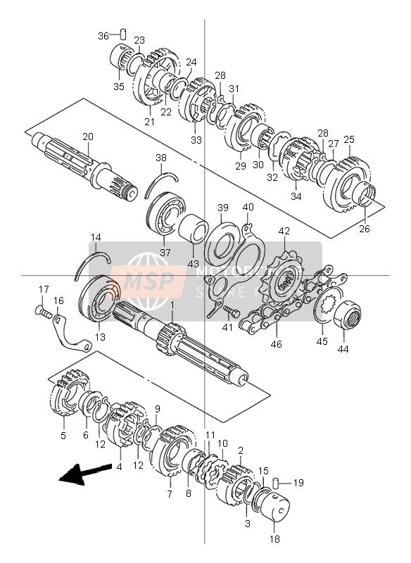 Suzuki GSX1200 INAZUMA 1999 Transmission pour un 1999 Suzuki GSX1200 INAZUMA