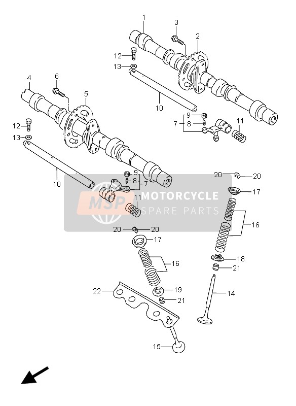 Suzuki GSX600F 2005 Camshaft & Valve for a 2005 Suzuki GSX600F