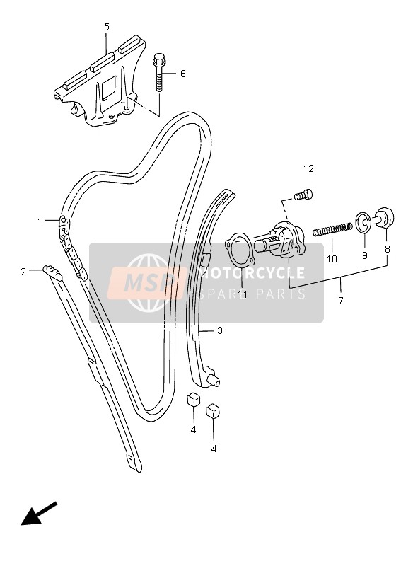 Suzuki GSX600F 2005 Cam Chain for a 2005 Suzuki GSX600F