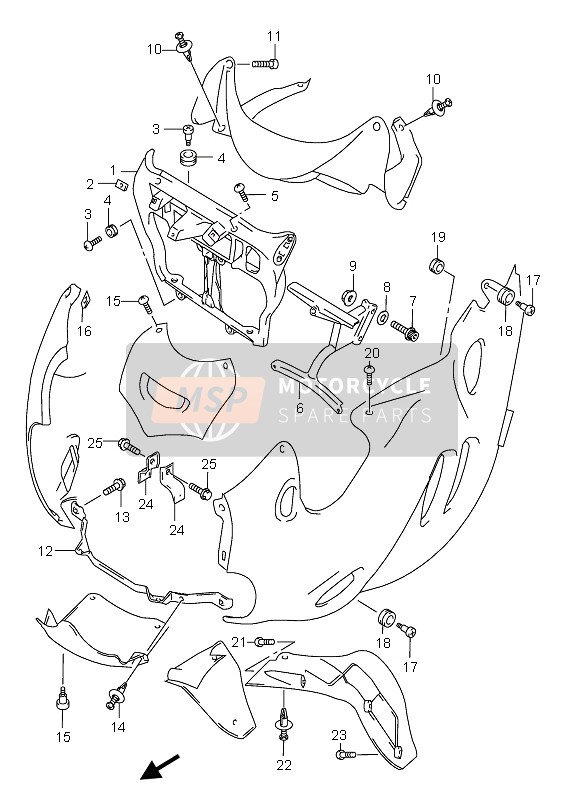 Piezas de instalación del cuerpo del carenado