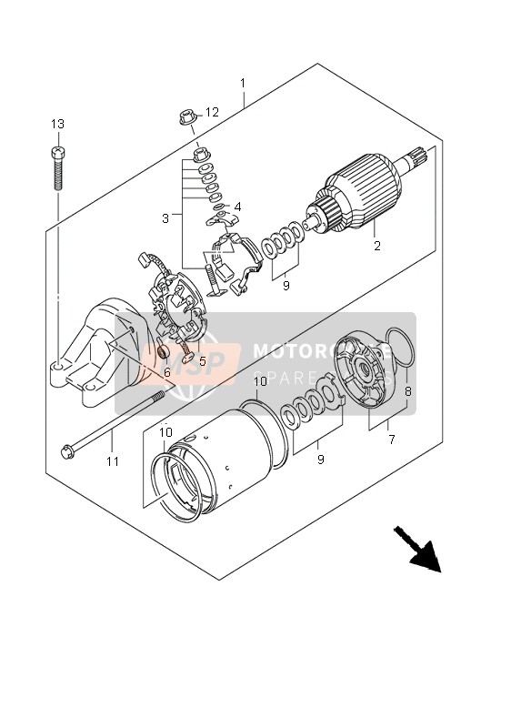 Suzuki GSX1400 2005 Starting Motor for a 2005 Suzuki GSX1400