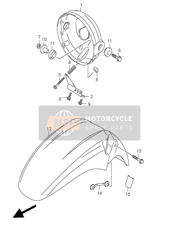 Suzuki GSX1400 2005 Headlamp Housing for a 2005 Suzuki GSX1400