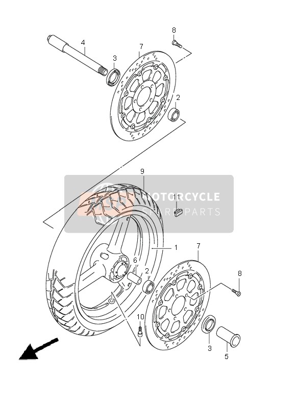 Suzuki GSX1400 2005 Front Wheel for a 2005 Suzuki GSX1400