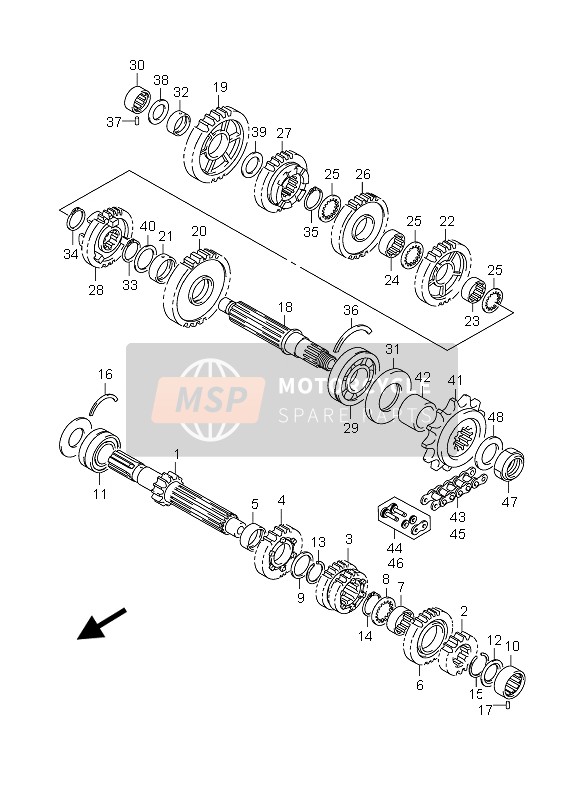 Suzuki GSX-R600(X) 2005 Transmission for a 2005 Suzuki GSX-R600(X)