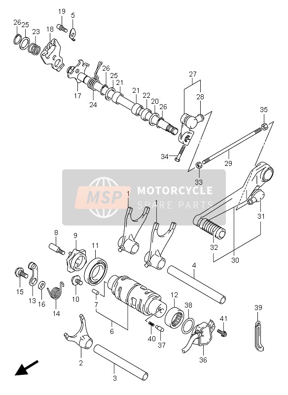 Suzuki GSX-R600(X) 2005 Changement de vitesse pour un 2005 Suzuki GSX-R600(X)