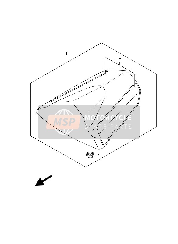Caja trasera del asiento (GSX-R600X)