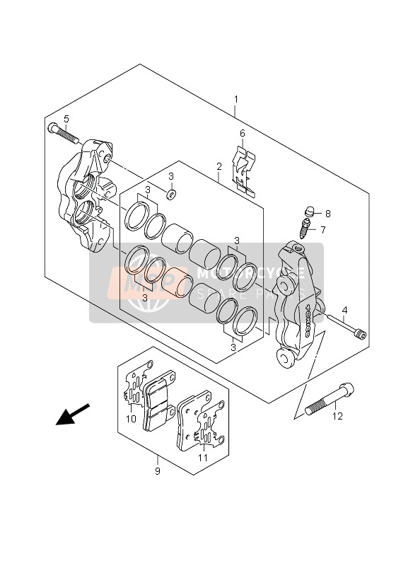 BREMSSATTEL VORNE (GSX-R600X