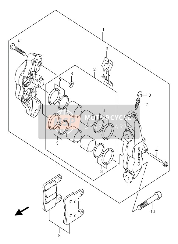 BREMSSATTEL VORNE (GSX-R600)