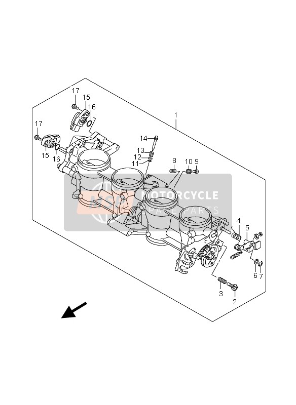 Suzuki GSX-R750(X) 2005 Corps de papillon pour un 2005 Suzuki GSX-R750(X)