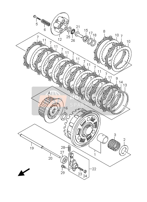 Suzuki GSX-R750(X) 2005 Clutch for a 2005 Suzuki GSX-R750(X)