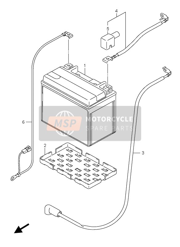 Suzuki GSX-R750(X) 2005 Batterie pour un 2005 Suzuki GSX-R750(X)