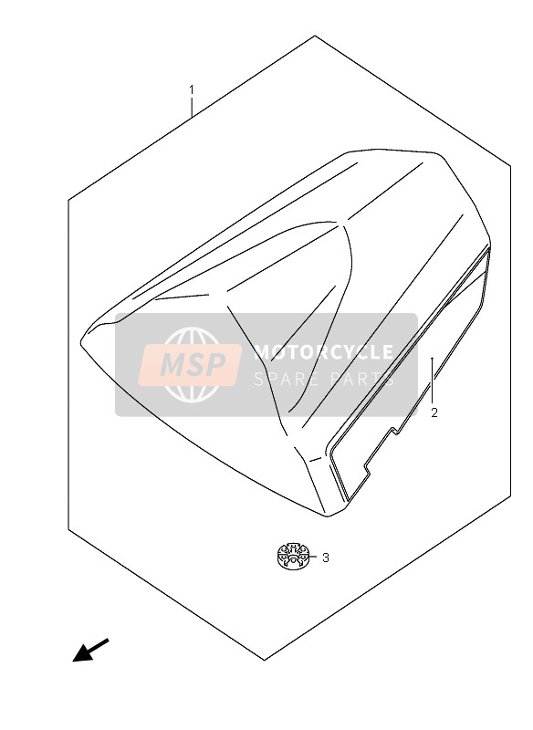 Scatola di coda del sedile (GSX-R750)