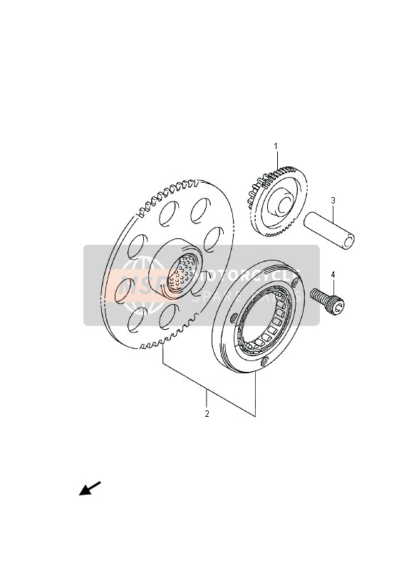 1261148H00, Gear, Starter Idle (NT:15/53), Suzuki, 0