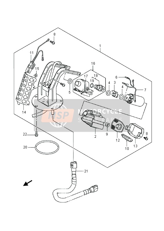 Suzuki GW250 2013 KRAFTSTOFFPUMPE für ein 2013 Suzuki GW250