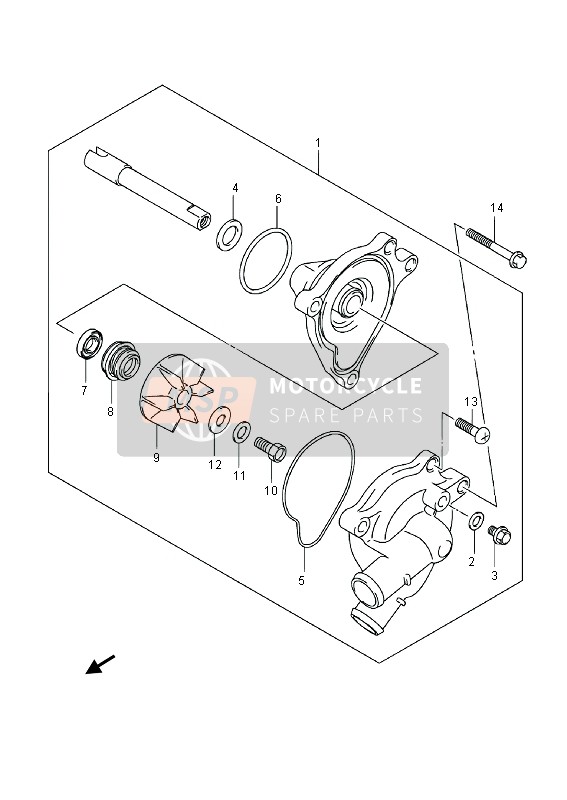 1740048H01, Pump Assy, Water, Suzuki, 2