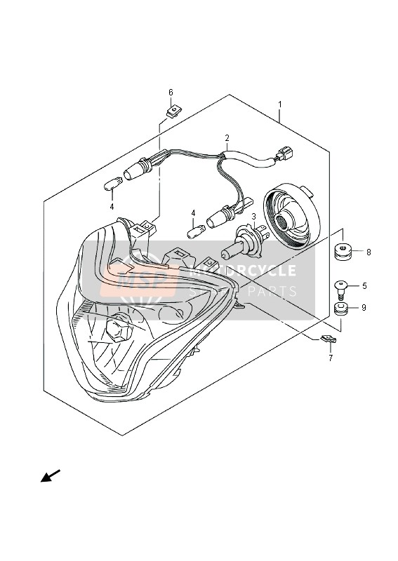 Suzuki GW250 2013 Lampe frontale pour un 2013 Suzuki GW250