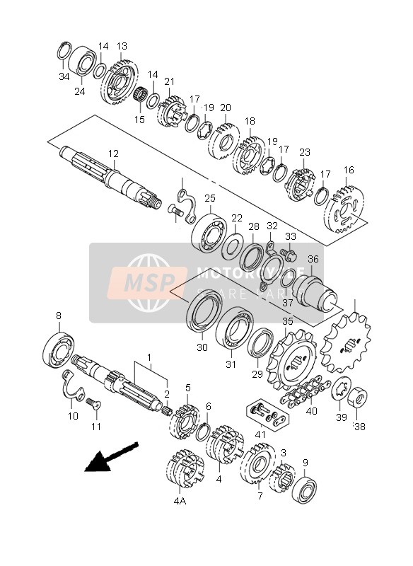 Suzuki RV125 VANVAN 2005 Transmission pour un 2005 Suzuki RV125 VANVAN