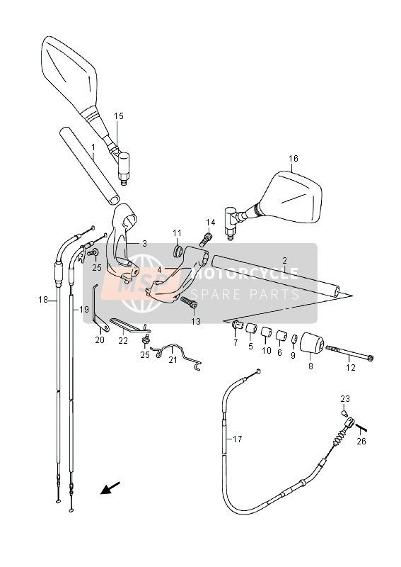 5615148H02, Handlebar Lh, Suzuki, 0